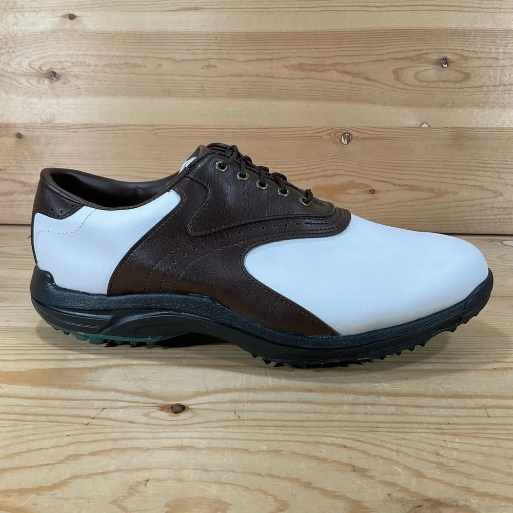 FootJoy FJ Green Joy Saddle Golf Shoes # 45424 Men’s 9 M White Brown Black
